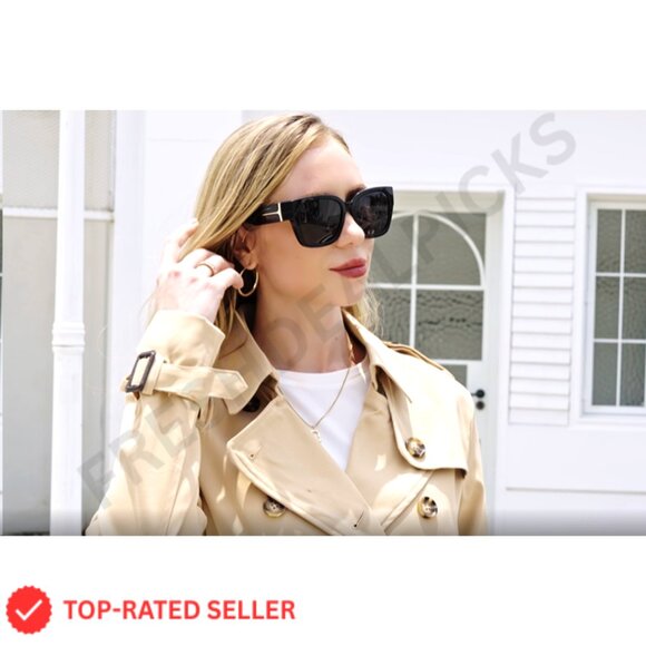 Women's Double Breasted Waterproof Trench Coat Classic Lapel Overcoat with Belt - Picture 7 of 7